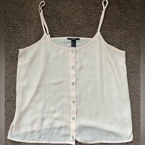 Soft pink button up tank top